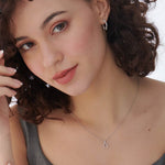 Wishbone Diamond Necklace, 14K Solid Gold, 1/8 ct Lab Grown Diamond-2