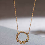 Twisted Round Diamond Necklace, 14K Solid Gold, 1/3 ct Lab Grown Diamond-6