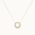 Twisted Round Diamond Necklace,14K Gold Vermeil,1/3ct Lab Grown Diamond-3