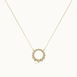 Twisted Round Diamond Necklace,14K Gold Vermeil,1/3ct Lab Grown Diamond-3