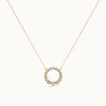 Twisted Round Diamond Necklace, 14K Solid Gold, 1/3 ct Lab Grown Diamond-3