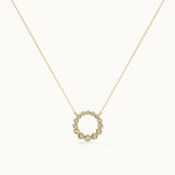 Twisted Round Diamond Necklace, 14K Solid Gold, 1/3 ct Lab Grown Diamond-3