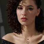 Twisted Round Diamond Necklace, 14K Solid Gold, 1/3 ct Lab Grown Diamond-5