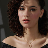 Twisted Round Diamond Necklace, 14K Solid Gold, 1/3 ct Lab Grown Diamond-5