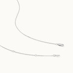 Horizontal Paperclip Necklace In Blue, 14K Solid Gold, 1/5 ct Lab Grown Diamond-8
