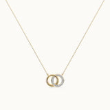 Interlocked Diamond Necklace, 14K Gold Vermeil, 1/3 ct Lab Grown Diamond-3