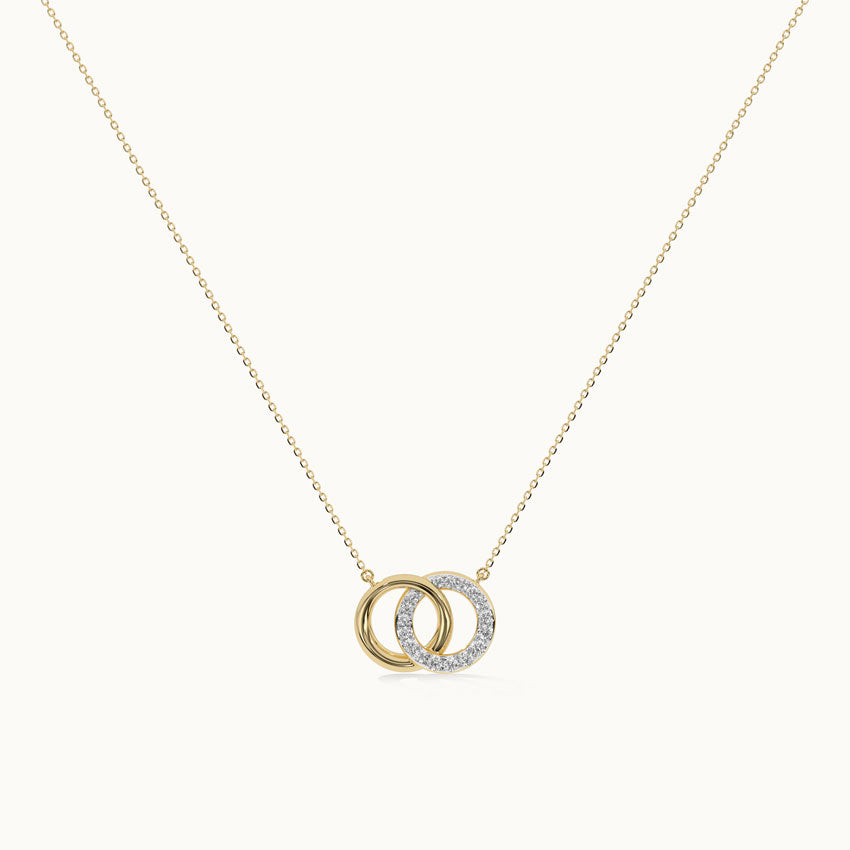 Interlocked Diamond Necklace, 14K Gold Vermeil, 1/3 ct Lab Grown Diamond-3