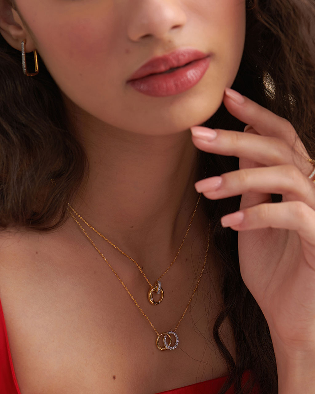 Interlocked Diamond Necklace, 14K Gold Vermeil, 1/3 ct Lab Grown Diamond-2