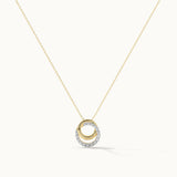 Interlocked Round Diamond Necklace, 14K Gold Vermeil, 1/3 ct Lab Grown Diamond-3