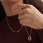 Interlocked Round Diamond Necklace, 14K Gold Vermeil, 1/3 ct Lab Grown Diamond-5