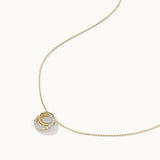 Interlocked Round Diamond Necklace, 14K Gold Vermeil, 1/3 ct Lab Grown Diamond-7