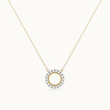 Sun Diamond Pendant Necklace, 14K Gold Vermeil, 1/3 ct Lab Grown Diamond-3