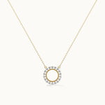 Sun Diamond Pendant Necklace, 14K Solid Gold, 1/3 ct Lab Grown Diamond-3