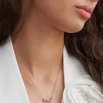 Elegant Infinity Diamond Necklace, 14K Gold Vermeil, 1/8 ct Lab Grown Diamond-5