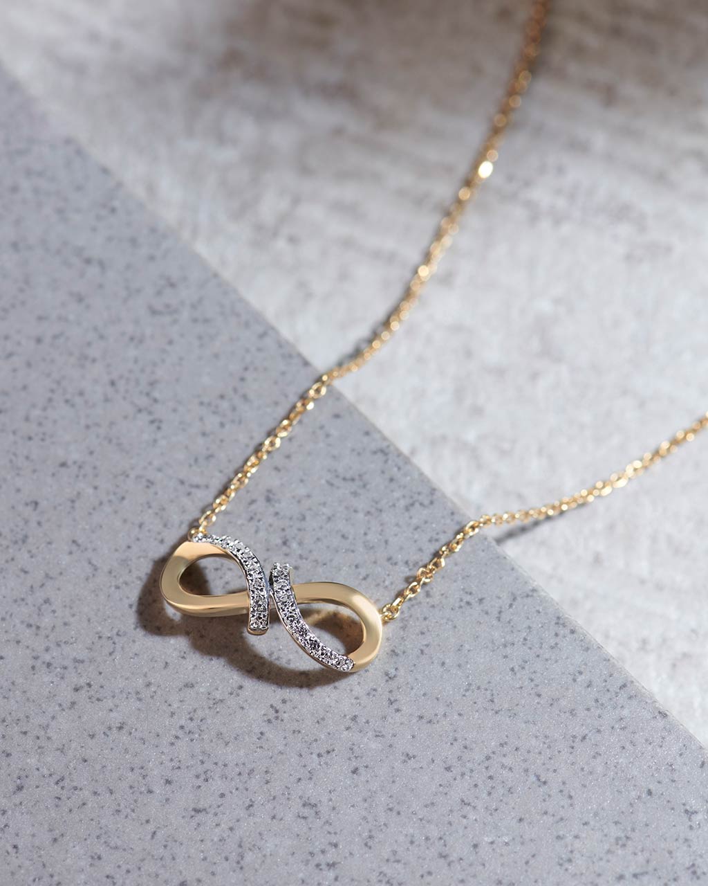 Elegant Infinity Diamond Necklace