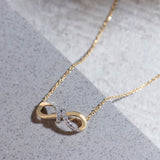 Elegant Infinity Diamond Necklace, 14K Gold Vermeil, 1/8 ct Lab Grown Diamond-6
