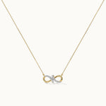 Elegant Infinity Diamond Necklace, 14K Gold Vermeil, 1/8 ct Lab Grown Diamond-3
