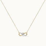 Elegant Infinity Diamond Necklace, 14K Gold Vermeil, 1/8 ct Lab Grown Diamond-3