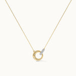 Interlocking Diamond Necklace, 14K Gold Vermeil, 1/6 ct Lab Grown Diamond-3