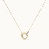 Interlocking Diamond Necklace, 14K Gold Vermeil, 1/6 ct Lab Grown Diamond-3