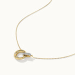 Interlocking Diamond Necklace, 14K Gold Vermeil, 1/6 ct Lab Grown Diamond-7