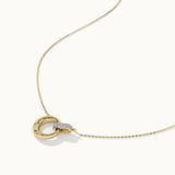 Interlocking Diamond Necklace, 14K Gold Vermeil, 1/6 ct Lab Grown Diamond-7
