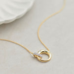 Interlocking Diamond Necklace, 14K Gold Vermeil, 1/6 ct Lab Grown Diamond-6
