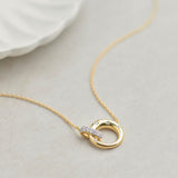 Interlocking Diamond Necklace, 14K Gold Vermeil, 1/6 ct Lab Grown Diamond-6