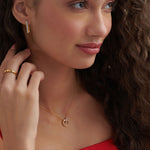 Interlocking Diamond Necklace, 14K Gold Vermeil, 1/6 ct Lab Grown Diamond-2