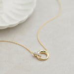Interlocking Diamond Necklace, 14K Gold Vermeil, 1/6 ct Lab Grown Diamond-1