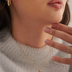 Created Ruby Diamond Necklace, 14K Gold Vermeil, 1/20 ct Lab Grown Diamond-2