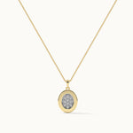 Disc Diamond Necklace, 14K Solid Gold, 1/4 ct Lab Grown Diamond-3