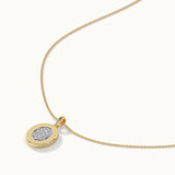 Disc Diamond Necklace, 14K Gold Vermeil, 1/4 ct Lab Grown Diamond-7