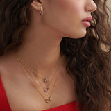 Heart Diamond Necklace, 14K Solid Gold, 1/3 ct Lab Grown Diamond-5