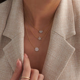 Heart Pave Diamond Necklace, 14K Gold Vermeil, 1/3 ct Lab Grown Diamond-4