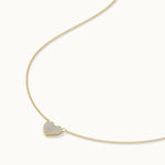 Heart Pave Diamond Necklace, 14K Gold Vermeil, 1/3 ct Lab Grown Diamond-6