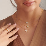 Heart Pave Diamond Necklace, 14K Gold Vermeil, 1/3 ct Lab Grown Diamond-2