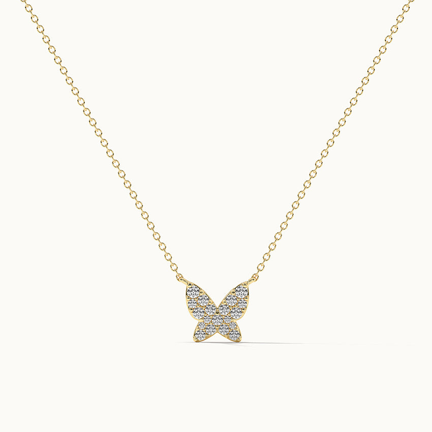 Butterfly Pave Diamond Necklace