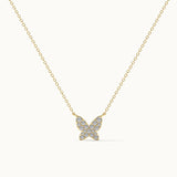Butterfly Pave Diamond Necklace