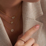 Star Pave Diamond Necklace, 14K Solid Gold, 1/4 ct Lab Grown Diamond-2