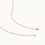 Petal Diamond Necklace, 14K Solid Gold, 1/8 ct Lab Grown Diamond-8