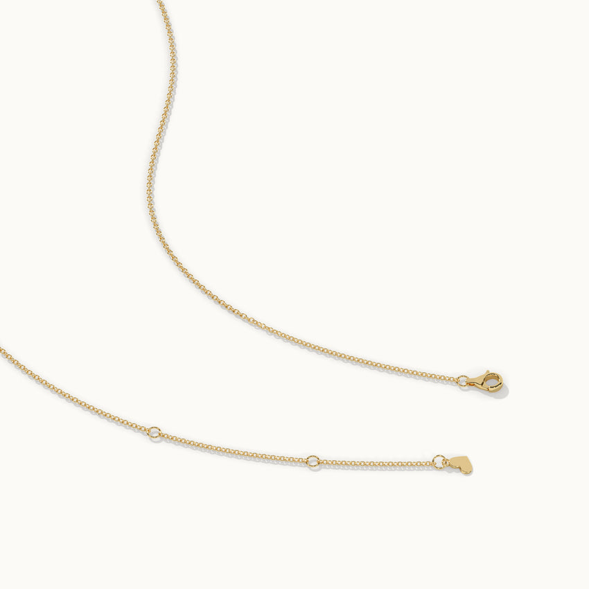 Petal Diamond Necklace, 14K Solid Gold, 1/8 ct Lab Grown Diamond-8