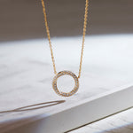 Twisted Diamond Necklace, 14K Gold Vermeil, 1/2 ct Lab Grown Diamond-1
