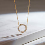 Twisted Diamond Necklace, 14K Solid Gold, 1/2 ct Lab Grown Diamond-1