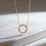 Twisted Diamond Necklace, 14K Solid Gold, 1/2 ct Lab Grown Diamond-1