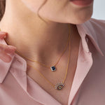 Geometric Diamond Necklace, 14K Gold Vermeil, 1/10 ct Lab Grown Diamond-2