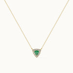 Trillion Diamond Necklace, 14K Gold Vermeil, 1/4 ct Lab Grown Diamond-3