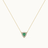 Trillion Diamond Necklace, 14K Gold Vermeil, 1/4 ct Lab Grown Diamond-3