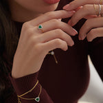 Trillion Diamond Necklace, 14K Gold Vermeil, 1/4 ct Lab Grown Diamond-5
