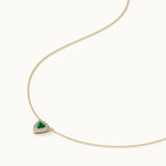 Trillion Diamond Necklace, 14K Gold Vermeil, 1/4 ct Lab Grown Diamond-7